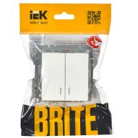Лот: 25354145. Фото: 6. BRITE Выключатель 2-клавишный...