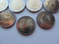 Лот: 14995781. Фото: 3. Латвия 2 евро полный набор из... Коллекционирование, моделизм