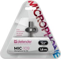 Лот: 12602932. Фото: 3. Микрофон Defender MIC-109 на прищепке... Бытовая техника