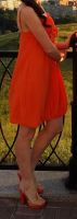 Лот: 11397414. Фото: 2. Босоножки бежевые на оранжевой... Женская обувь