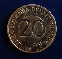 Лот: 19664966. Фото: 2. Словения 20 толаров 2003 KM# 51. Монеты