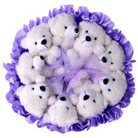 Лот: 3830189. Фото: 2. Букет из игрушек (мишки 9 шт... Цветы, букеты