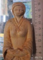 Лот: 13753619. Фото: 2. деревянная статуэтка Девушка с... Антиквариат