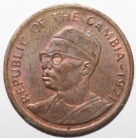 Лот: 21378884. Фото: 2. 5 бутут 1971 год. Гамбия. Монеты