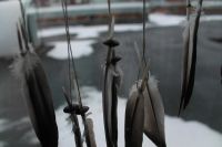 Лот: 4990697. Фото: 3. ловец снов с натуральными голубиными... Сувениры, подарки