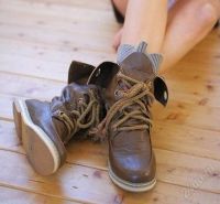 Лот: 1923103. Фото: 2. Ботинки новые, цвет хаки на шнурках... Женская обувь