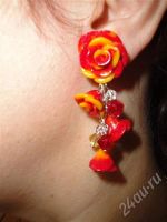 Лот: 412287. Фото: 2. Изделия из полимерной глины,серьги... Ювелирные изделия, бижутерия, часы