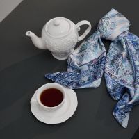 Лот: 25276316. Фото: 9. Платок шейный Divina, голубой...