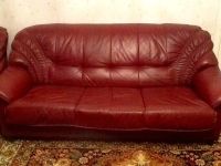 Лот: 10697484. Фото: 2. Продам комплект кожаной мягкой... Мягкая мебель