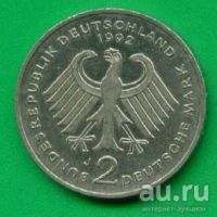 Лот: 8758790. Фото: 2. Германия 2 марки 1992 м/д J Франц... Монеты