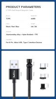 Лот: 16291013. Фото: 3. Магнитный кабель TOPK 540, Micro... Смартфоны, связь, навигация