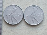 Лот: 19910603. Фото: 4. Монета 50 лир Италия 1980; 1988... Красноярск