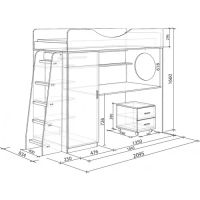 Лот: 3437480. Фото: 2. Детская кровать-чердак Л-9. Цвет... Детская мебель