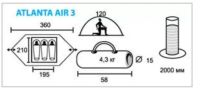 Лот: 19268206. Фото: 2. Палатка atlanta air 3. Туризм