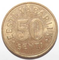 Лот: 2810995. Фото: 2. 50 сенти (сентов) 2004 год. Эстония. Монеты