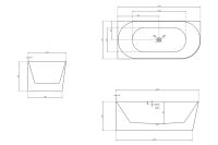 Лот: 24894329. Фото: 4. Ванна пристенная Hoff AB9258-1... Красноярск
