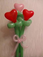 Лот: 3693102. Фото: 2. Букет "Сердечки" из воздушных... Сувениры, подарки