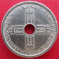 Лот: 2690994. Фото: 2. (№2572/LN) 1 крона 1939 (Норвегия... Монеты