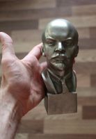 Лот: 17023032. Фото: 6. Бюст Ленин. Силумин. Скульптор...