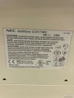 Лот: 17982166. Фото: 3. ЖК монитор NEC LCD1700V. Компьютеры, оргтехника, канцтовары