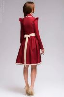 Лот: 5316642. Фото: 3. Платье 1001Dress бордовое с кружевной... Одежда, обувь, галантерея