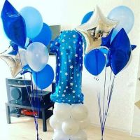 Лот: 14535945. Фото: 6. Набор шаров 1 цифра 105 см + 6...