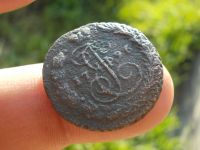 Лот: 14585397. Фото: 2. Очень редкая копейка Екатерины... Монеты