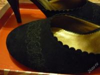 Лот: 2125998. Фото: 3. Изящные туфли черные велюр 40-41... Одежда, обувь, галантерея