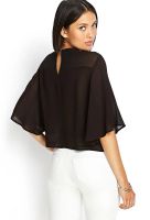 Лот: 16189999. Фото: 7. Черная блузка-разлетайка,черная...