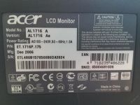 Лот: 5573647. Фото: 2. Монитор 17" Acer AL1716 A. Мониторы, проекторы