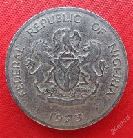 Лот: 2835108. Фото: 2. (№2635-2/LF) 10 кобо 1973 (Нигерия... Монеты