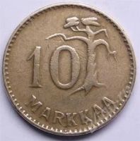 Лот: 95248. Фото: 2. Финляндия. 10 марок 1952г. Редкость... Монеты