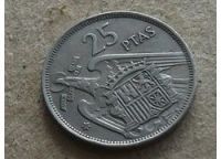 Лот: 9589588. Фото: 2. Монета 25 песет Испания 1957 портрет... Монеты