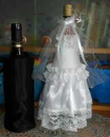 Лот: 11777296. Фото: 2. Свадебное украшение на бутылки... Товары для праздника