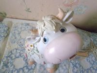 Лот: 16880975. Фото: 4. Корова-копилка керамическая (сколы... Красноярск