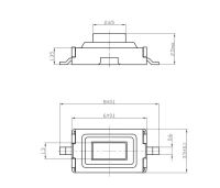 Лот: 10723755. Фото: 2. Кнопка тактовая SMD 3x6x2.5мм. Радиодетали  (электронные компоненты)