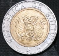 Лот: 14985473. Фото: 2. Экзотика с рубля (20766) Боливия. Монеты