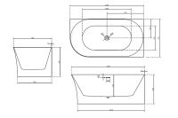 Лот: 24894319. Фото: 4. Ванна пристенная Hoff AB9258-1... Красноярск