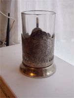 Лот: 9670817. Фото: 2. Подстаканник СССР со стаканом. Антиквариат