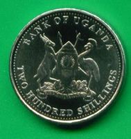 Лот: 8827526. Фото: 2. Уганда 200 шиллингов 2008 (х20... Монеты