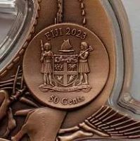 Лот: 23020382. Фото: 5. Фиджи 50 центов 2023 года. Китайская...