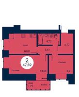 Лот: 12036013. Фото: 2. 2 комн Линейная 116 Арбан смарт... Продажа