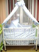 Лот: 886846. Фото: 3. кроватка с люлькой голубенькая... Мебель