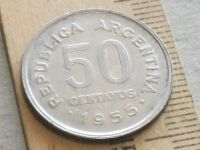 Лот: 16215150. Фото: 2. Монета 50 сентаво Аргентина 1955... Монеты