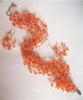 Лот: 1505800. Фото: 2. Воздушное колье из бисера+серьги. Ювелирные изделия, бижутерия, часы