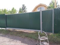 Лот: 12037254. Фото: 2. Ворота откатные, проем 5 метров. Срубы и конструкции
