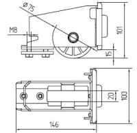 Лот: 20667543. Фото: 3. Ролик опорный для отктных ворот... Строительство и ремонт