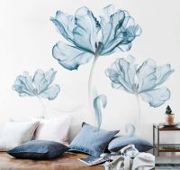 Лот: 16532261. Фото: 7. Наклейка Нежные голубые цветы...