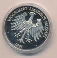Лот: 6808621. Фото: 2. Германия 1991 медаль жетон Моцарт... Значки, медали, жетоны