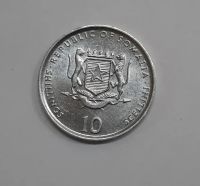 Лот: 21233778. Фото: 2. Монета Сомали 10 шиллингов 2000г. Монеты